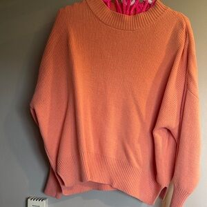 Pink Lily Coral Cowl Neck Sweater